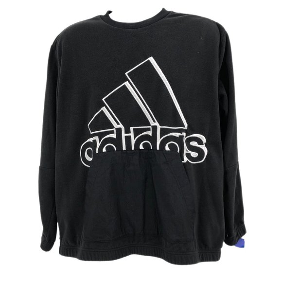 adidas Other - adidas Black and White Pullover Sweatshirt with Logo | Good Condition